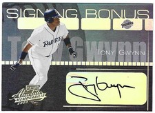 Tony Gwynn 2003 PLAYOFF ABSOLUTE MEMORABILIA MLB AUTOGRAPH CARD Padres AUTO /10