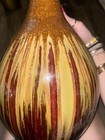 Vintage Mid-Century Modern German Ceramic Art Vase - Brown Gold Green Red — photo 2