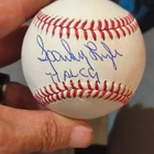 Sparky Lyle Signed Baseball New York Yankees TRISTAR Hidden Treasures COA