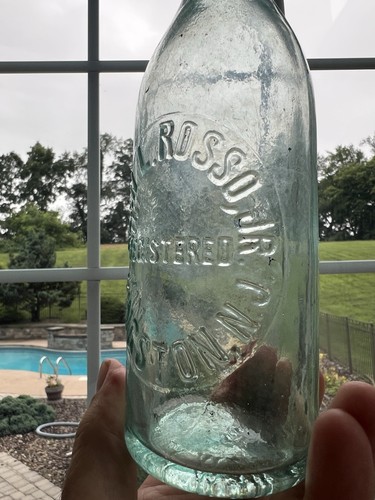 Vintage KINGSTON, N.J. JOHN L. RUSSO SLUG PLATE BLOB TOP BOTTLE - Picture 4 of 8