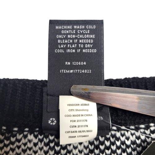 NWT Social Collision Hot Topic Heart Sweater Vest Black & White Check Size Med - Picture 4 of 11