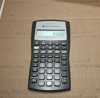 Texas Instruments BA II PLUS Financial Handheld Calculator NO Cover