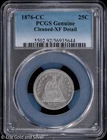 1876-CC 25C Seated Liberty Quarter PCGS Genuine XF Detail