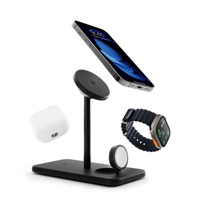 Twelve South HiRise 3 Deluxe 3-in-1 Kabellose Ladestation für Apple Geräte
