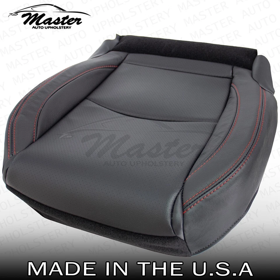 Cubierta de asiento de cuero negra para parte inferior del conductor Mazda 3 2014-2016, perforada Foto 4 de 4