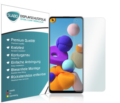 Slabo Displayschutzfolie für Samsung Galaxy A21s (4er Set) KLAR ''Crystal Clear''