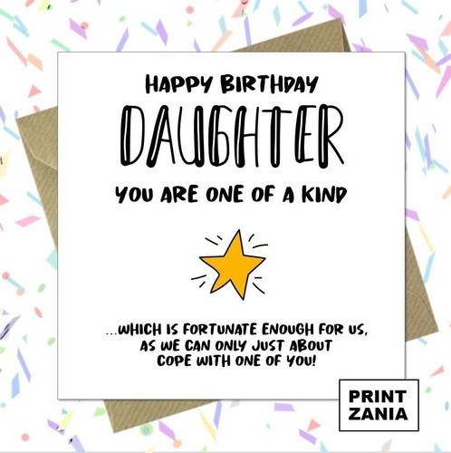 Daughter Funny Birthday Card for Her Humour Comedy Cheeky Rude Female EBP - 第 1/5 張圖片