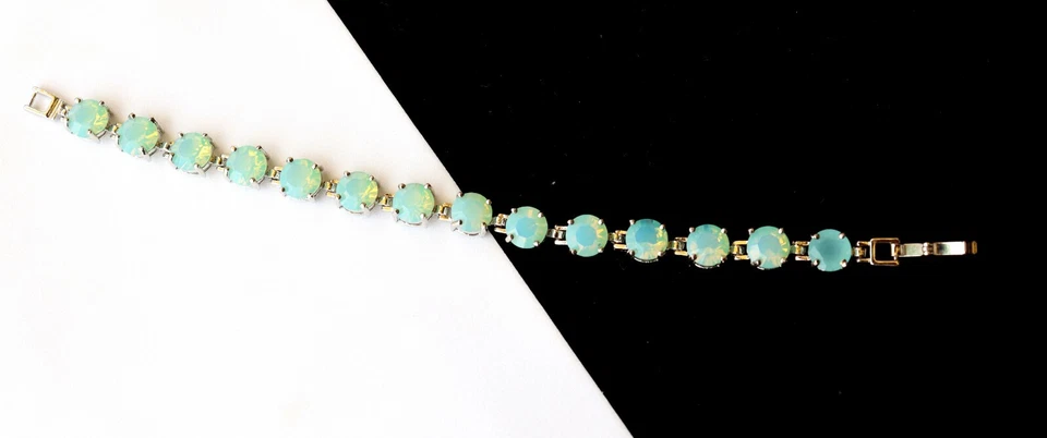 Sterling Silver Round Shape Chalcedony Bracelets Ethnic Style For Girls & Women - Image 3 of 4