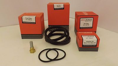 Beta Marine 10,14,16,20,25 (Mini Serie) Original Service Kit & Standard ''Keilriemen''