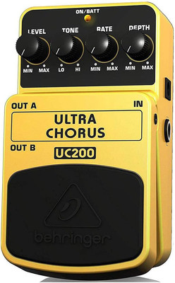 Behringer ULTRA CHORUS UC200 Ultimate Stereo Chorus Effektpedal, gelb