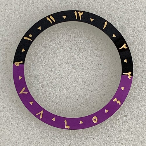 38mm Arabic Numerals Dual-color Watch Bezel Insert Replacement fit 40mm Case - Picture 10 of 43