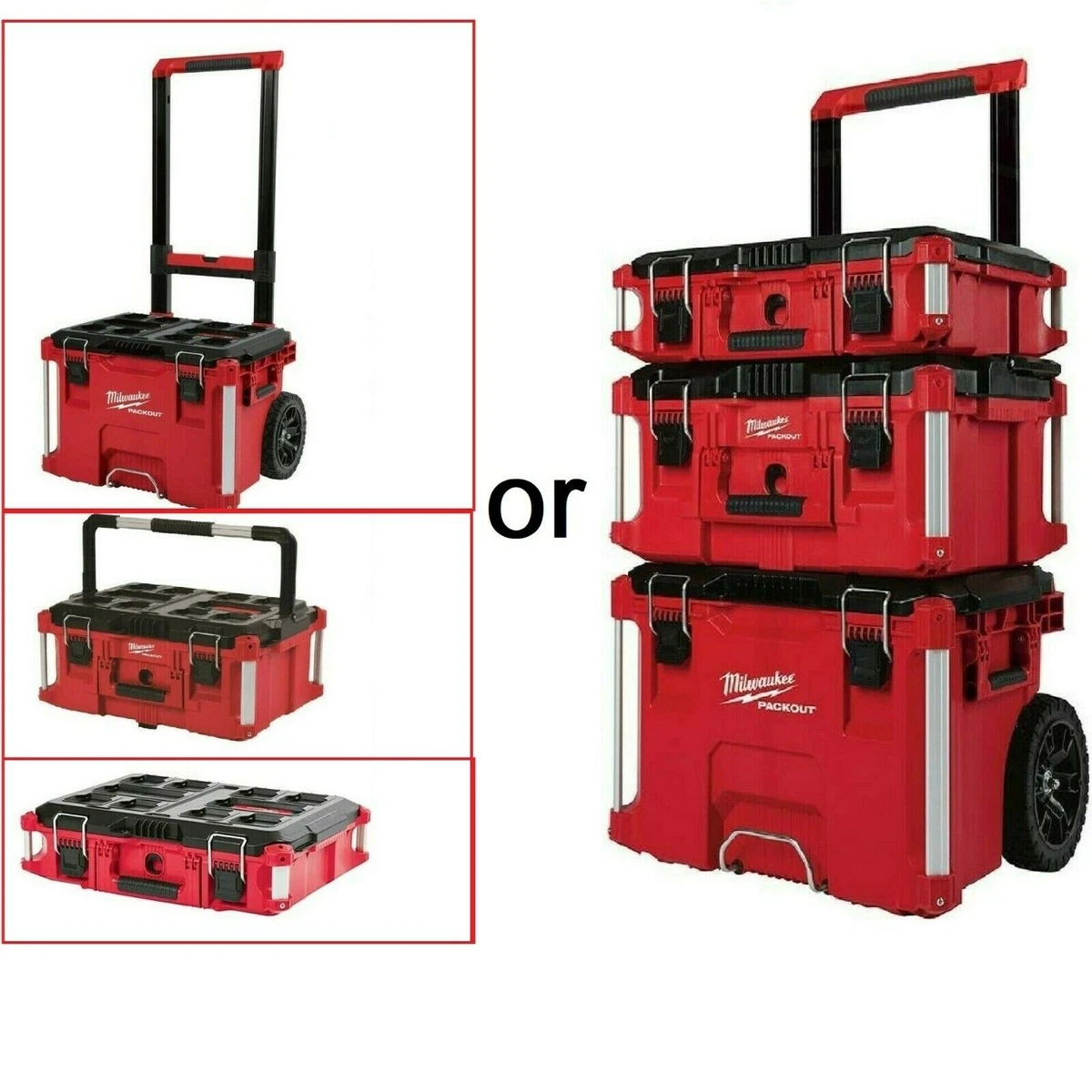 Milwaukee Packout Portable Tool Box Storage Rolling Wheeled Cart