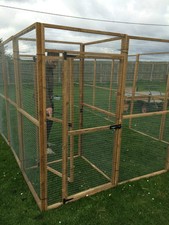 Large Outdoor Wood Animal Run enclosure Pen 20 Panels Chicken Rabbits Pet Run
