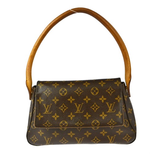 LOUIS VUITTON MINI LOOPING HANDBAG PURSE MONOGRAM CANVAS M51147 MI0063 XX30279