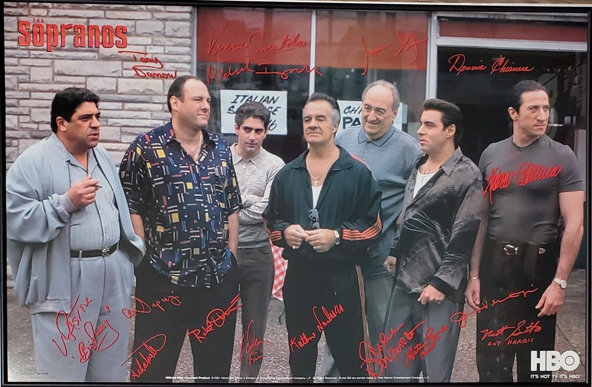 MULTI SIGNED (16) The Sopranos signed 22x34 FRAMED Satriales | eBay
