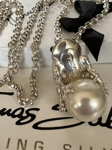 Cadena Thomas Sabo maciza con rana Sabo original en perla - Imagen 5 de 6