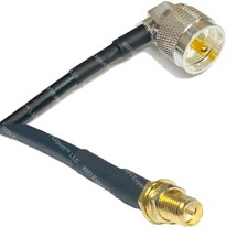 RFC195 UHF Male Angle to RP-SMA FEMALE Coax RF Cable USA-Ship Lot