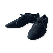 Vintage French Accessoire Diffusion Nubuck Lace up Flats, Size 38EU,