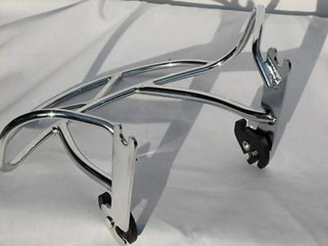 CHROME PASSENGER HAND GRAB RACK RAIL 4 HARLEY HERITAGE SPRINGER FLSTS 1997-2003 Foto 3 de 4