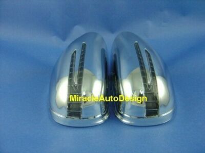TWO ARROW LED CHROME DOOR MIRROR COVERS FOR 2005-2008 MERCEDES BENZ X164 GL