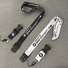 Motorsport Lanyard Neck Strap Key Chains ID Holder for BMW M 1 White +1 Black