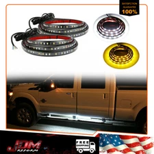 60 INCH Running Board Side Step LED Light Amber White Turn Signal DRL Strip Bar 