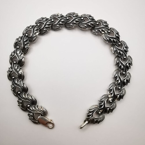 Massiver Vintage 925 Sterlingsilber Armband Damen Spezialschmuck 21,29 g