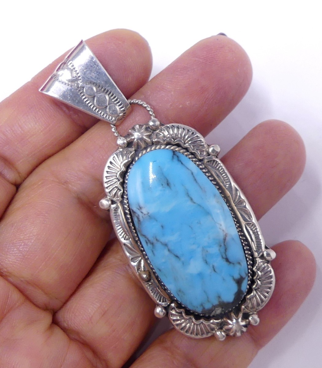 【ET】R.B turquoise SILVER 925 Indian ET】R.B turquoise SILVER 925 Indian Navajo Native American