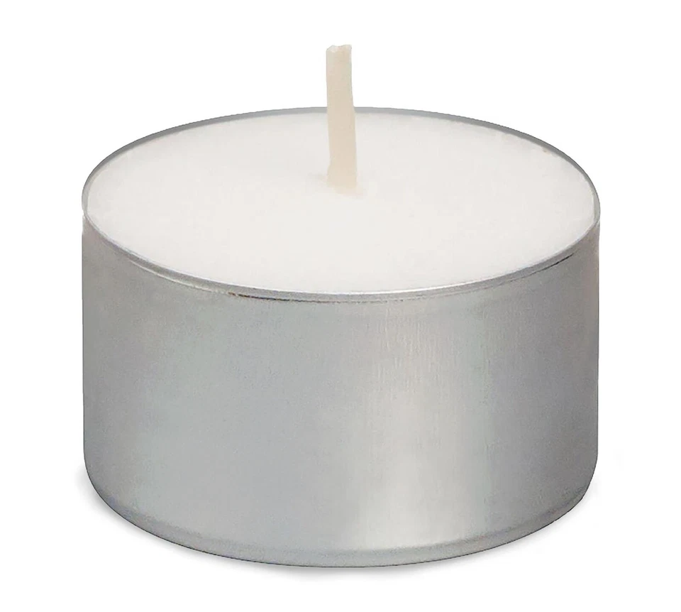 Luces de té velas de luz nocturna de 9 horas de duración sin perfume paquete de 50 velas de té de 9 horas Foto 4 de 4