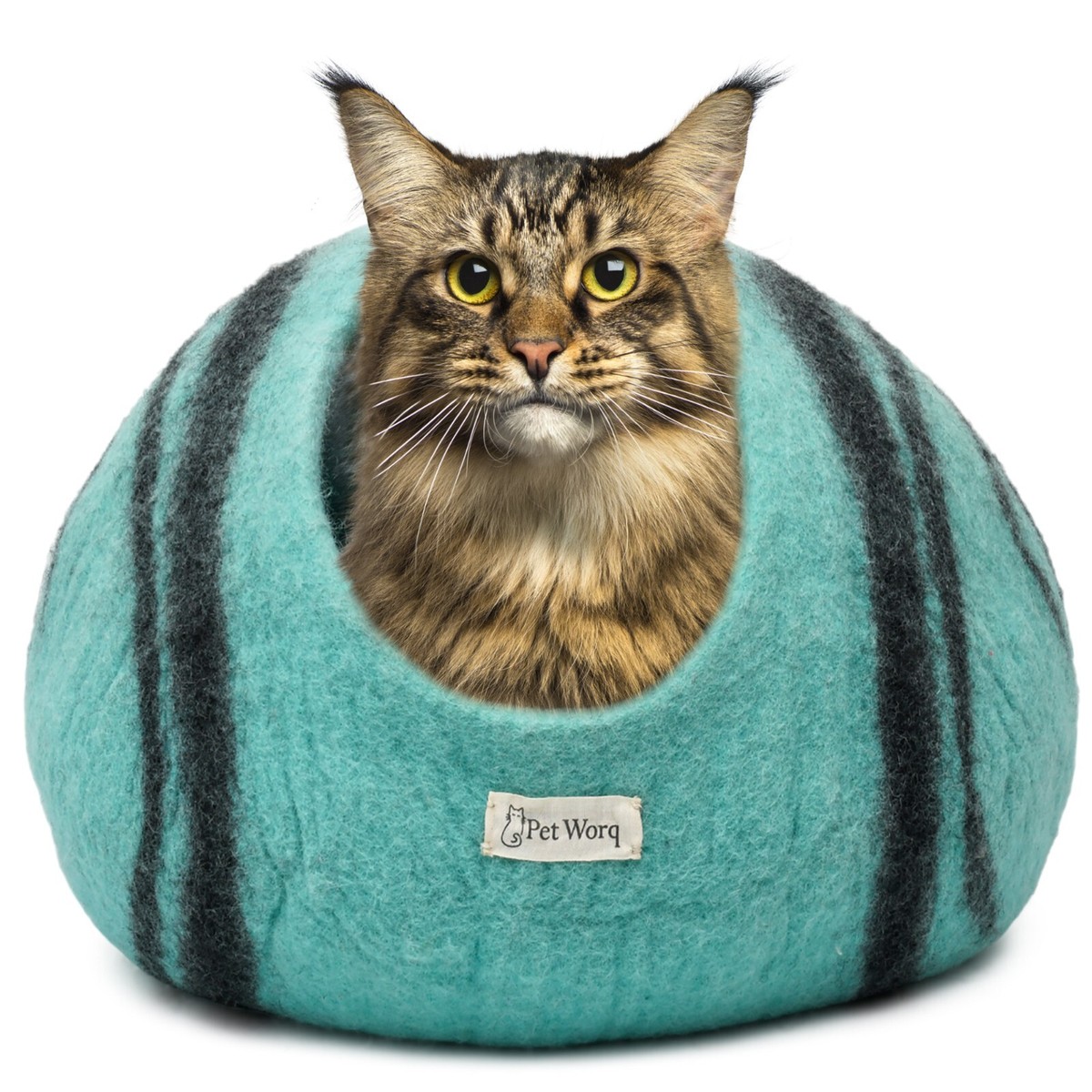 Felted Cat Cave Handmade Cat House Purple Cat Cave Pet