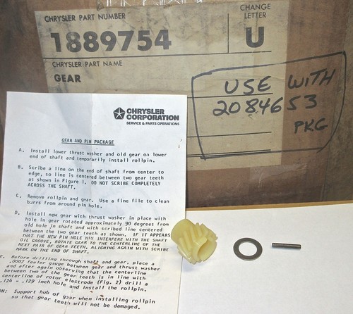 NOS Mopar 225 slant 6 distributor gear 1960-1987 2084653 Plymouth, Dodge, Truck - 第 1/3 張圖片