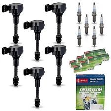 6 Ignition Coil & 6 Denso Iridium Spark Plug for 2011-2012 Suzuki Equator 4.0L