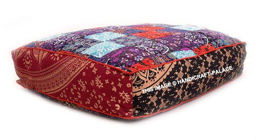 Indien 22 " Pouce Ottomane Multicolore Rond Mandala Pouf Couverture