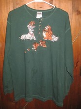 Long Sleeved Button Neck Lg Cotton Shirt Lady the Tramp Disney Catalogue Label