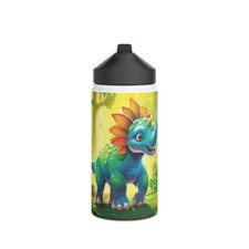 Playful Dinosaur Water Bottle - Kid-Friendly, Stainless Steel