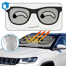 Car Front Window Windshield Sun Shade Shield Cover Visor UV Block Cartoon Eyes