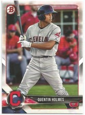 Quentin Holmes Cleveland Indians 2018 Bowman Baseball Prospects Card