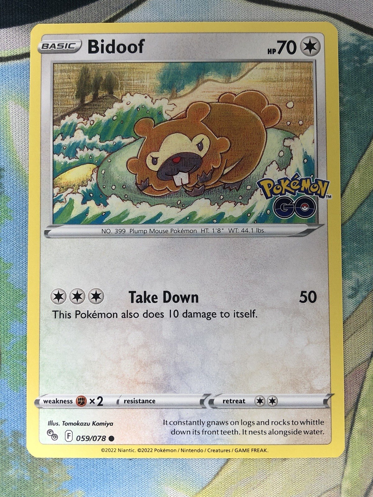 Bidoof 59/78 - Pokémon GO - Common - Pokemon Card TCG