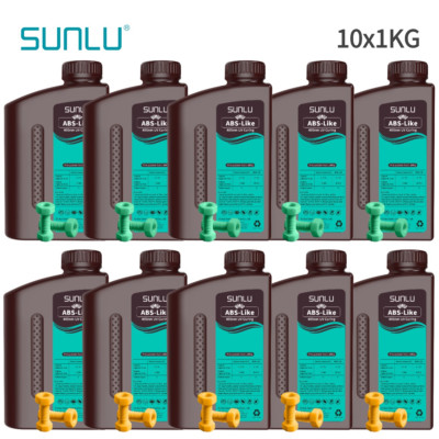 SUNLU 10×1KG 3D Drucker ABS-Like Resin LCD UV-härtendes Harz Photopolymer 405nm