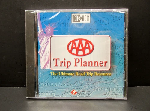 AAA Trip Planner, Version 1.01,  PC, CD-ROM, MS-DOS, Compton's '94, NISW, No Box