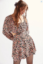 New Free People Jael Printed Mini Dress Size Small MSRP: $128