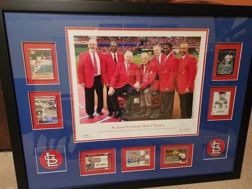 St. Louis Cardinals Hall Of Fame Picture and autographed baseball Cards - Picture 1 of 8