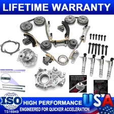 For EQUINOX CTS SRX 3.0 3.6L TIMING CHAIN KIT & WATER OIL PUMP + 4VVT CAM PHASER