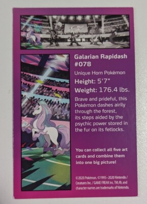 Galarian Rapidash #078 Pokemon Collectible Card