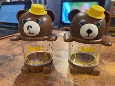 Pair of Vintage Bear Kid Child Sippy Cup