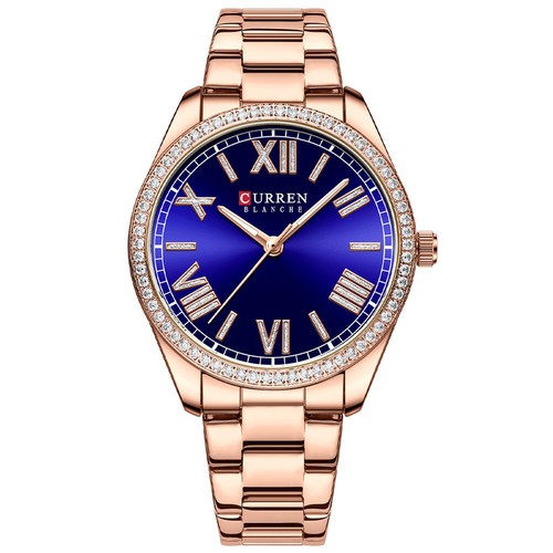 CURREN Women Watch Rhinestone Girl Watches Roman Numerals Office Lady Wristwatch - Bild 20 von 26