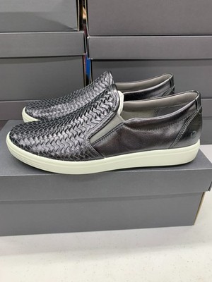 ECCO Soft 7 Leather Slip-on Women's EU 37 38 39 Silver Shoe