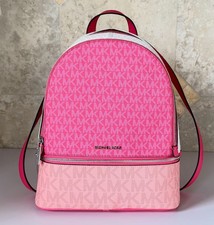 Mochila Michael Kors Rhea Cremallera Mediana MK Bloque de Color Hibisco Multi