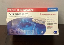 Vintage 1998 3COM US Robotics Model 5686 56K Faxmodem V.90 External - No Tested