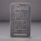 Gold Way GW Refiners Vintage Assay Silver Bar #02972 5oz .999 Rare Ingot